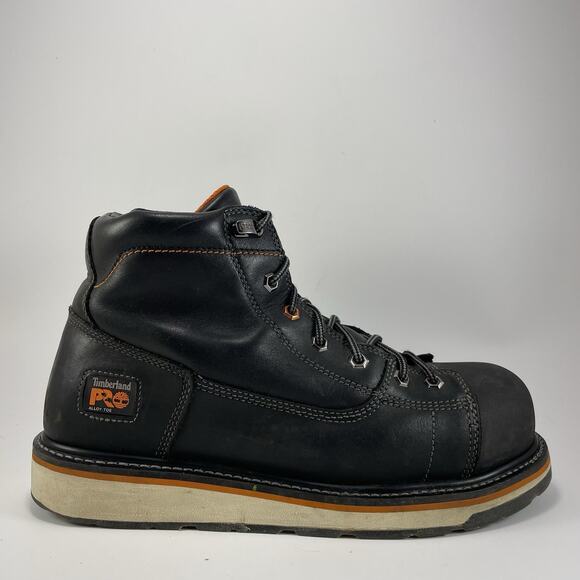 Timberland Pro Gridworks 6 Alloy Safety Toe Boot Mens Size 11 Black Leather - Picture 1 of 11